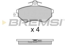 BREMSI BP2641 - B. PADS VW, AUDI