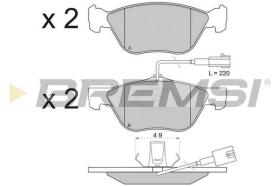 BREMSI BP2838 - B. PADS FIAT, ALFA ROMEO, LANCIA