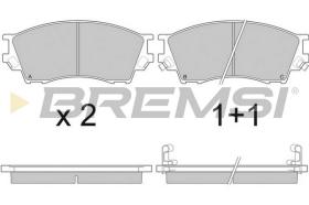 BREMSI BP2923 - B. PADS MAZDA