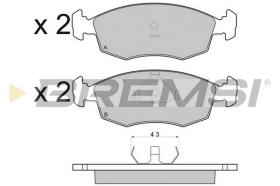 BREMSI BP2950 - B. PADS FIAT