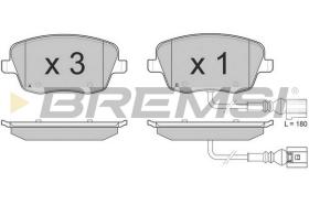 BREMSI BP3013 - B. PADS VW, SKODA, SEAT