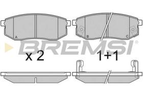BREMSI BP3029 - B. PADS KIA, HYUNDAI, MITSUBISHI