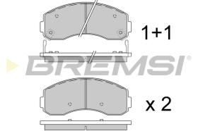 BREMSI BP3044 - B. PADS KIA, ASIA MOTORS