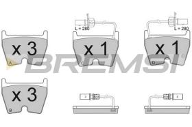 BREMSI BP3114 - B. PADS VW, AUDI, LAMBORGHINI