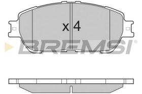 BREMSI BP3209 - B. PADS TOYOTA, LEXUS