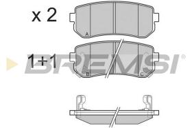 BREMSI BP3241 - SUST- BP3614   B. PADS HUNDAY ACCENT KIA RIO II