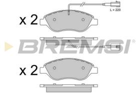 BREMSI BP3507 - B. PADS FIAT, ALFA ROMEO, LANCIA