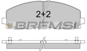 BREMSI BP3543 - B. PADS FIAT, VW, LANCIA, JEEP, DODGE