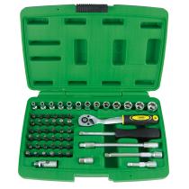 JBM 50566 - ESTUCHE DE HERRAMIENTAS CON 56 PIEZAS CON VASOS HEXAGONALES