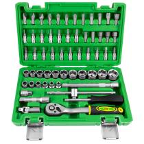 JBM 51819 - ESTUCHE DE HERRAMIENTAS DE 3/8" DE 59 PIEZAS CON VASOS HEXAG