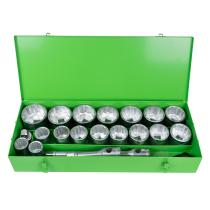 JBM 51855 - ESTUCHE METµLICO CON 22 PIEZAS DE AUTOCL DE 1" EN 12 CANTOS