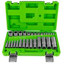 JBM 51930 - SET 28 VASOS TORX CORTOS Y LARGOS