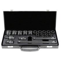 JBM 52345 - SET DE 19 PIEZAS DE IMPACTO DE 1/2" CON 14 VASOS HEXAGONALES