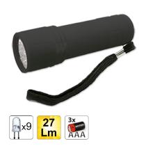 JBM 52558 - LINTERNA PLÁSTICA 9 LED - NEGRO