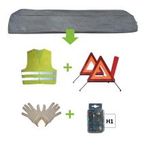 JBM 52772 - KIT EMERGENCIA BOLSA GRIS + MK H1 + CHALECO + TRIANG. + GUAN