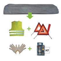 JBM 52774 - KIT EMERGENCIA BOLSA GRIS + MK H7 + CHALECO + TRIANG. + GUAN