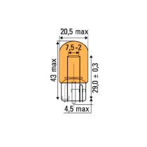 JBM 52863 - LÁMPARA OBN WEDGE 21W 12V T20 AMBAR