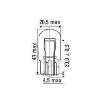 JBM 52864 - LÁMPARA OBN WEDGE 21/5W 12V T20