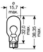 JBM 52866 - LÁMPARA OBN WEDGE 18W 12V T15