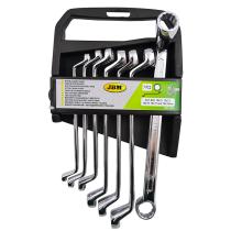 JBM 52976 - SET DE 7 LLAVES ACODADAS DE 2 BOCAS ESTRELLA - ACABADO BRILL