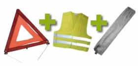 JBM 53092 - KIT EMERGENCIA BOLSA MINI GRIS +TRIANGULO+CHALECO