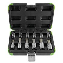 JBM 53104 - SET 12 PIEZAS 1/2" PUNTA 12 CANTOS CROMADO