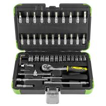 JBM 53201 - ESTUCHE DE 46 PIEZAS CON VASOS HEXAGONALES