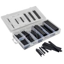 JBM 53374 - ESTUCHE DE TUBOS TERMORETRÁCTILES NEGROS 127 PCS