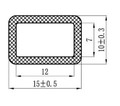 3RG Industrial 82615 - JUNTA PUERTA RECTANGULAR (ROLLO 20M)