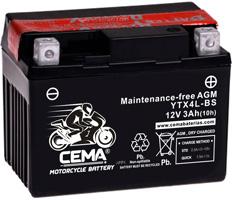 CEMA YTX4LBS - BATERIA MOTO CEMA YTX4L-BS