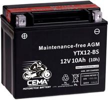CEMA YTX12BS - BATERIA MOTO 10AH 150 L 87 AN 130 AL  +____- POL