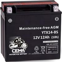 CEMA YTX14BS - BATERIA MOTO 12AH 150 L 87 AN 145 AL  +____- POL