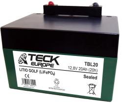 TECK TBL20 - BATERIA TECK LITIO GOLF 12,8 V.  20 AH  168 X 128 X  102   -