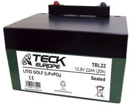 TECK TBL22 - BATERIA TECK LITIO GOLF 12,8 V.   22 AH  168 X 128 X 102   -