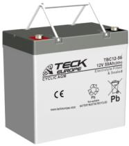 TECK TBC1256 - BATERIA CYCLIC AGM 12V  59 AH   229 X 138 X 210   +____-  M6
