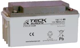 TECK TBC1280 - BATERIA CYCLIC AGM 12V  72 AH   348  X167 X 178   +____-  M6