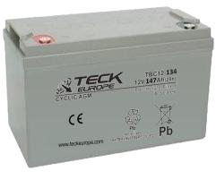 TECK TBC12134 - BATERIA CYCLIC AGM 12V  147 AH  345 X 172 X 274   +____-  M8