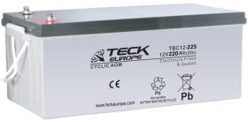 TECK TBC12225 - BATERIA CYCLIC AGM 12V  220 AH  522 X 240 X 218   -____+  M8
