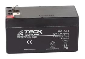 TECK TBE1213 - BATERIA TECK EMERGENCY AGM 12V  1,3  AH  97 X 43 X 52   -___