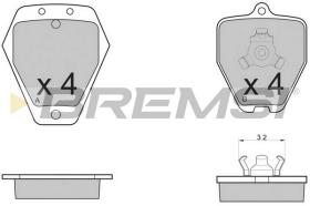 BREMSI BP3120 - B. PADS AUDI