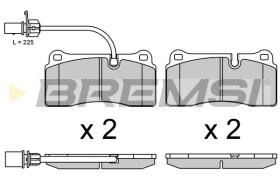 BREMSI BP3689 - B. PADS BMW, AUDI, LAMBORGHINI