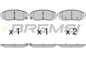 BREMSI BP3703 - B. PADS KIA