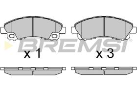 BREMSI BP3718 - B. PADS MITSUBISHI CANTER