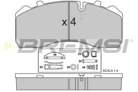 BREMSI BP7284 - B. PADS IVECO EUROCARGO I III 130 E 28 T