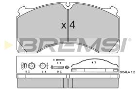 BREMSI BP7295 - B. PADS MERITOR LM LM