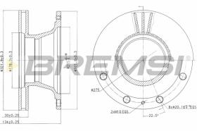 BREMSI CD5106V - B. DISC FRONT/REAR DIA. 322  IVECO
