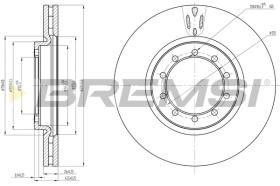 BREMSI CD5182V - B. DISC RENAULT, RENAULT TRUCKS