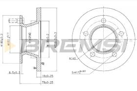 BREMSI CD5221S - B. DISC MERCEDES-BENZ