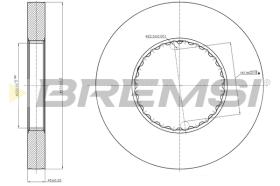BREMSI CD5249S - B. DISC FRONT REAR DIAM.435  RENAUL