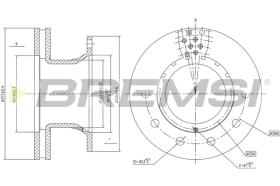 BREMSI CD5280V - B. DISC REAR DIA.377  BPW